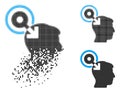 Shredded Dotted Halftone Brain Interface Plug-In Icon