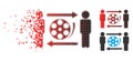 Shredded Dotted Halftone Men Video Exchange Icon