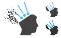 Shredded Dotted Halftone Open Mind Interface Icon