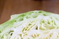 Shredded fresh cabbage