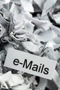 Shredded paper keyword e-mails Royalty Free Stock Photo