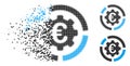 Shredded Pixel Halftone Euro Diagram Configuration Icon