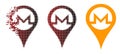 Shredded Pixel Halftone Monero Map Pointer Icon
