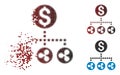 Shredded Pixel Halftone Ripple Money Relations Icon