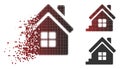 Shredded Pixelated Halftone House Porch Icon