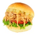 Shredded Pork And Apple Sandwich Roll Royalty Free Stock Photo