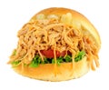 Shredded Pork And Apple Sandwich Roll Royalty Free Stock Photo