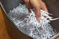 Shredder basket Royalty Free Stock Photo