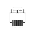 Shredder files documents icon. Element of confidential line icon Royalty Free Stock Photo