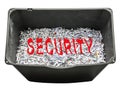 Shredding documents for security Royalty Free Stock Photo