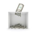 Shredding dollar bill Royalty Free Stock Photo