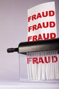 Shredding fraud. Royalty Free Stock Photo