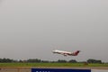Shree Arirlines Bombardier CRJ200ER aircraft taking-off from Gautam Buddha Airport