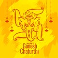 shree ganesh chaturthi festival wishes greeting background