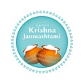 shree krishna janmashtami festival beautiful greeting design