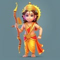 Shree ram Hindu god cartoon style generative AI