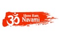 Shree ram navami background with om symbol