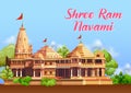 Shree Ram Navami celebration background for religious holiday of India