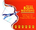 Shree Ram Navami celebration background for religious holiday of India