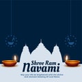 Shree ram navami festival celebration card design