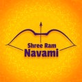 Shree ram navami festival greeting design