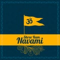 Shree ram navami hindu festival decorative wishes card