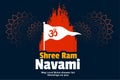 Shree ram navami hindu festival wishes design