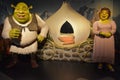 Shrek & Fiona wax statue at Madame Tussauds Wax Museum at ICON Park in Orlando, Florida Royalty Free Stock Photo