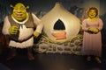 Shrek & Fiona wax statue at Madame Tussauds Wax Museum at ICON Park in Orlando, Florida Royalty Free Stock Photo