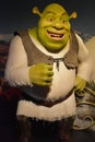 Shrek wax statue at Madame Tussauds Wax Museum at ICON Park in Orlando, Florida Royalty Free Stock Photo