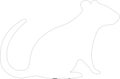 shrew Outline Silhouette Generative Ai Royalty Free Stock Photo
