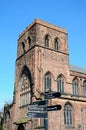 Shrewsbury Abbey and Signpost.