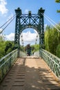 View of Porthill Bridge in Shrewsbury, Shropshire, England, on July 13, 2021. Unidentified Royalty Free Stock Photo