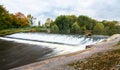 The Shrewsbury Weir on the River Severn Royalty Free Stock Photo