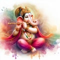 Shri Ganesha Playing Flute