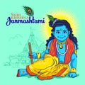 Shri Krishna janmashtami creative vector illustration