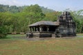 Shri Mahadev Temple, Tambdi Surla,is a 12th century Kadamba Style Shaivite temple of the Kadamba period Royalty Free Stock Photo