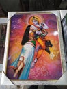 Shri radha krishna canvas painting