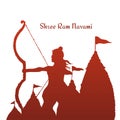 Shri ram navami festival greeting card background