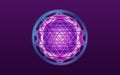 Shri Yantra purple blue