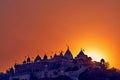 Shriji RadhaRani Mandir, indian temple  in holy place Varsana, Barsana. Royalty Free Stock Photo