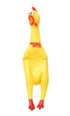 Shrilling chicken toy on white background Royalty Free Stock Photo