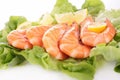 Shrim with salad Royalty Free Stock Photo