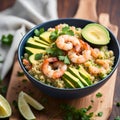 Shrimp and Avocado Quinoa Bowl