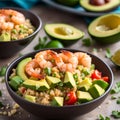 Shrimp and Avocado Quinoa Bowl