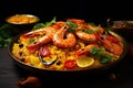 Shrimp Biryani seafood Yellow rice Arabic dishes