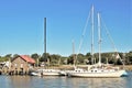 Two shrimp boats docked in Shem Creek, Charleston, South Carolina Royalty Free Stock Photo