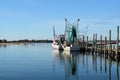 Shrimp Boats in the Waterway Royalty Free Stock Photo