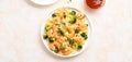 Shrimp and broccoli pasta