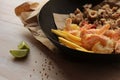 Classic appetizer for special occasion - Shrimp cocktail Royalty Free Stock Photo